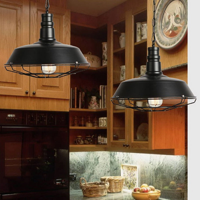 Vintage Iron Single-Head Pendant Light