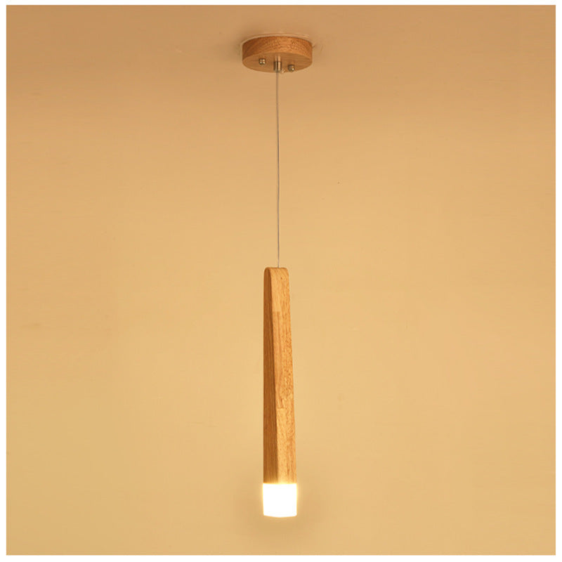 Ash Wood 1/5-Light Strip Pendant Light