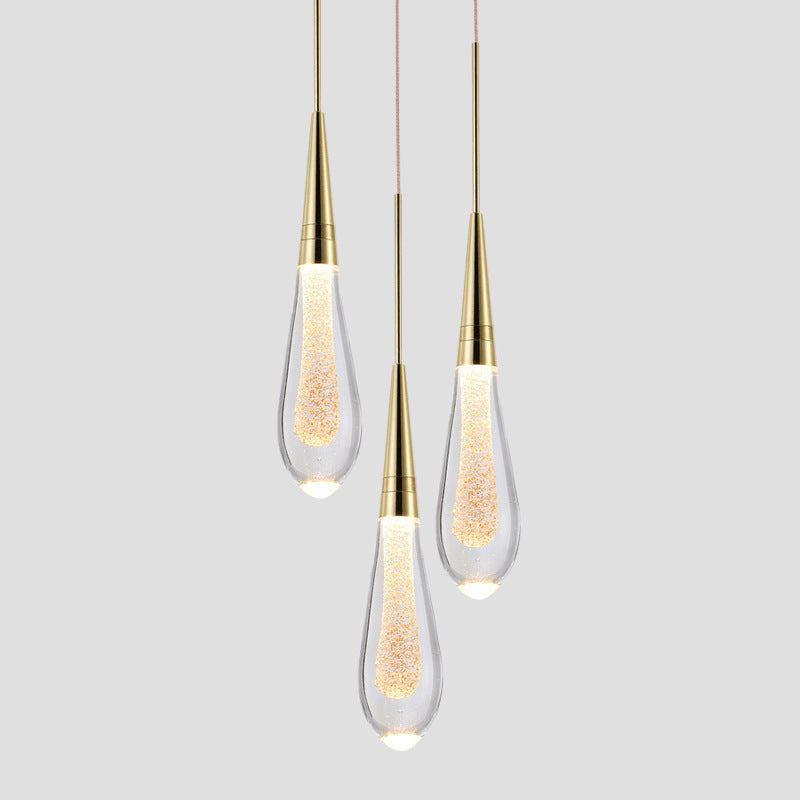 Slim Crystal LED Chandelier 1/3-Light / Warm light