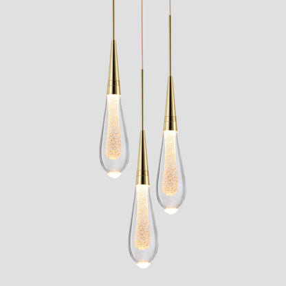 Slim Crystal LED Chandelier 1/3-Light / Warm light