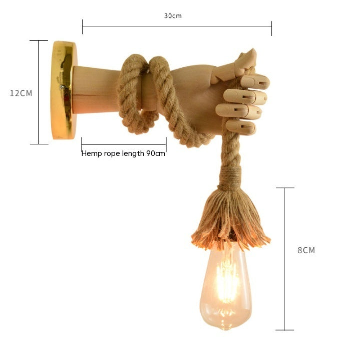 Modern Hemp Rope Iron Wall Light / No light source / One s right hand