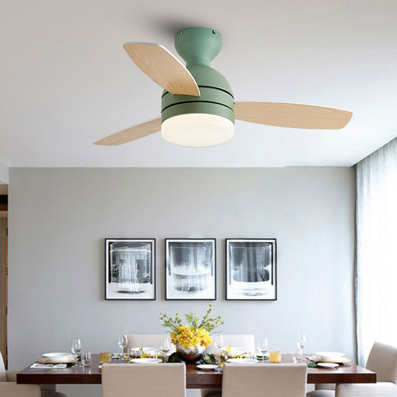 36/42-Inch Inverter Ceiling Fan Light / Black Hanging Rod / 36in Dual Control / 220V