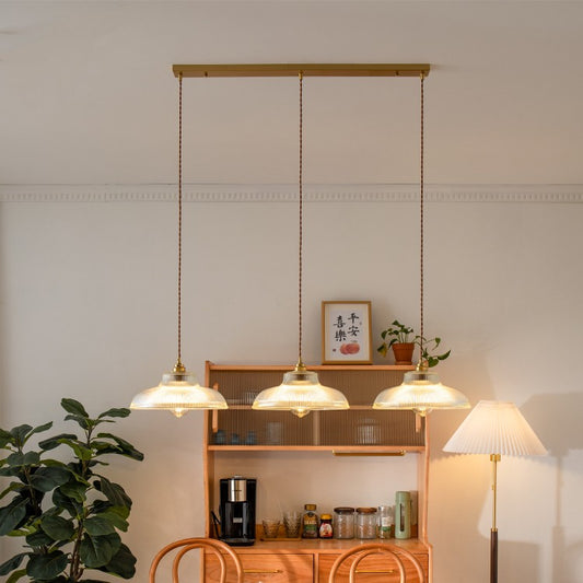 Copper Glass Japanese Chandelier 1–3 Light / StyleC / Single