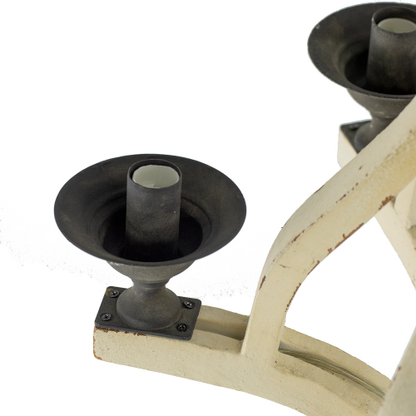 6-Light Distressed Wood Chandelier