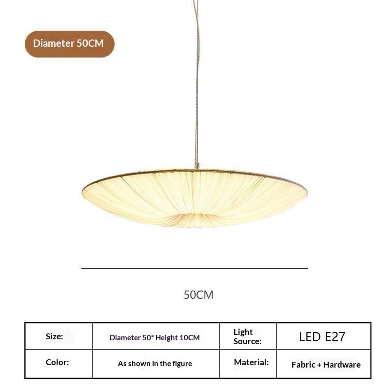 Round Fabric Shade Iron Chandelier 50/60cm