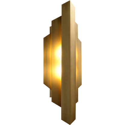 Vintage Copper Wall Light 45cm Tall