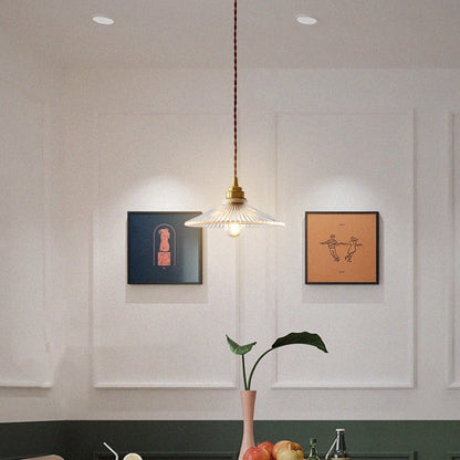 Copper Glass Japanese Chandelier 1–3 Light / StyleC / Three