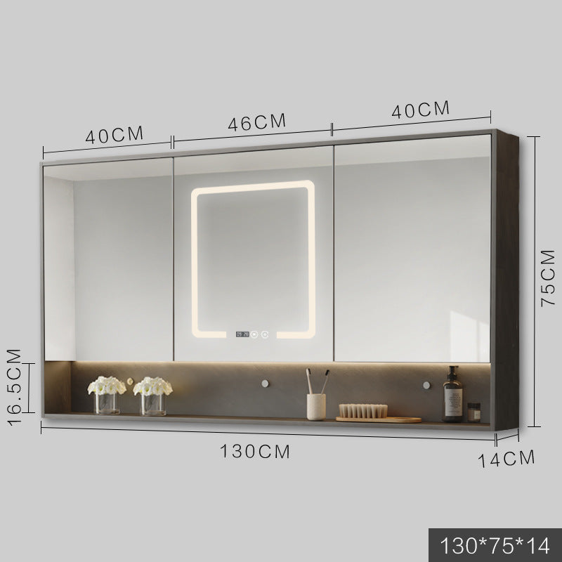 LED Anti-Fog Wall Mirror Cabinet / Grey / 60cm