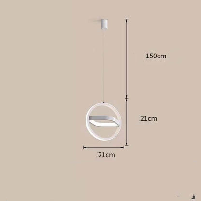 Geometric Iron LED Pendant Light / Black square / Three tone light