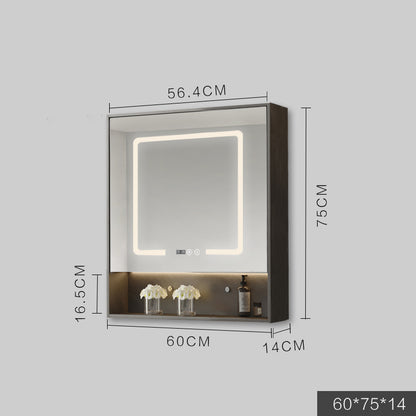 LED Anti-Fog Wall Mirror Cabinet / Grey / 110cm