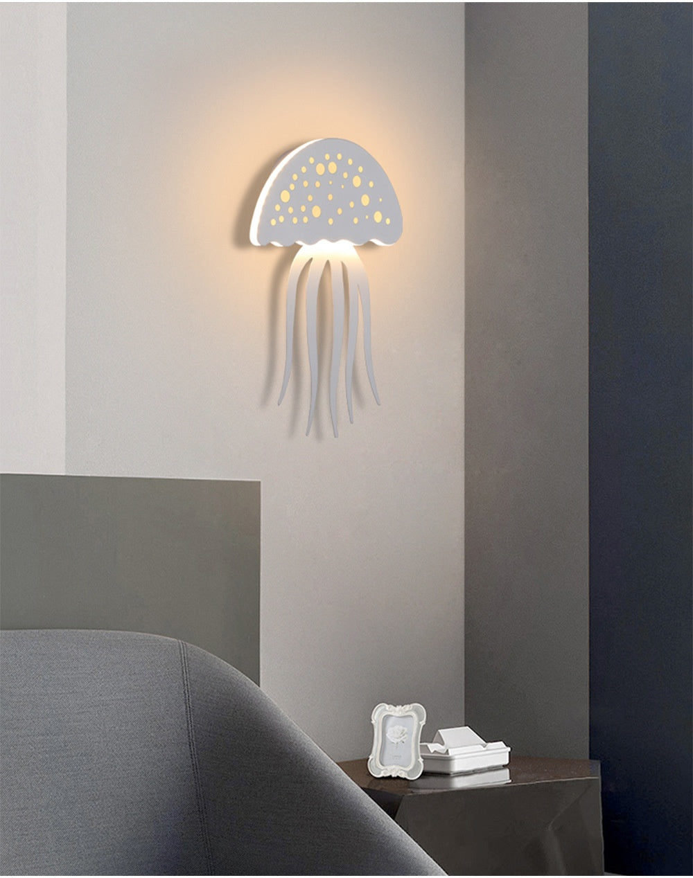 10W White Minimalist Wall Light / White Light / White 10W