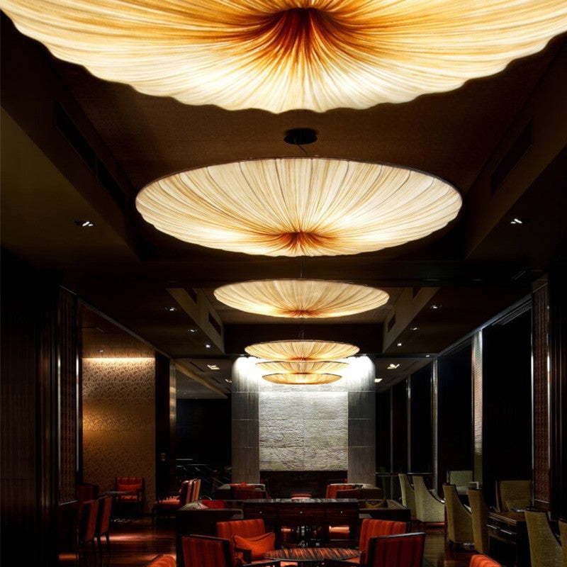 Round Fabric Shade Iron Chandelier 50/60cm / Diameter 50cm