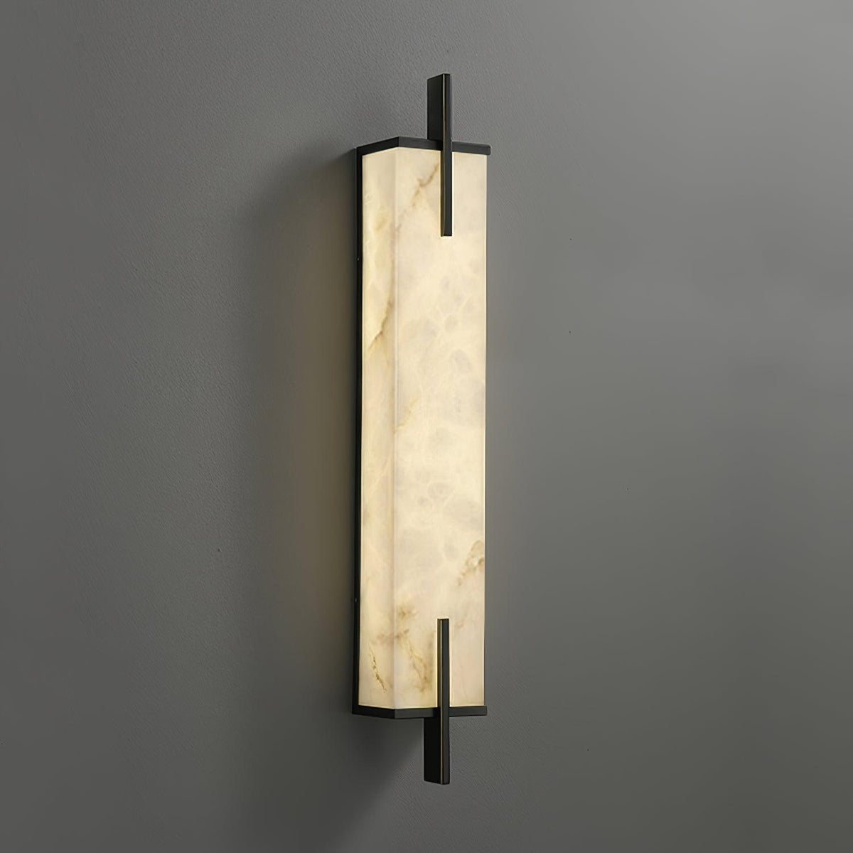 Alabaster Brass Integrated LED Wall Light