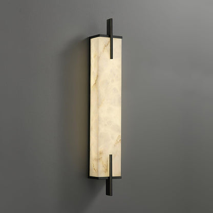 Alabaster Brass Integrated LED Wall Light