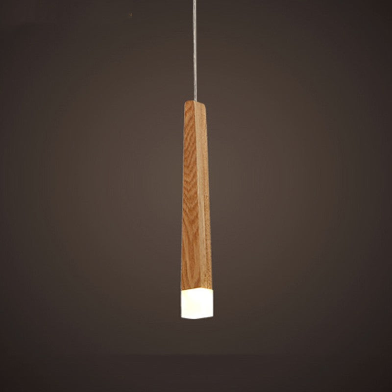 Ash Wood 1/5-Light Strip Pendant Light