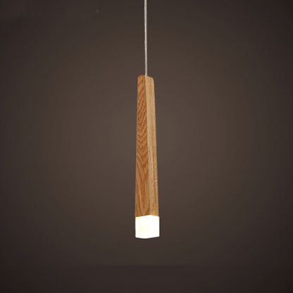 Ash Wood 1/5-Light Strip Pendant Light