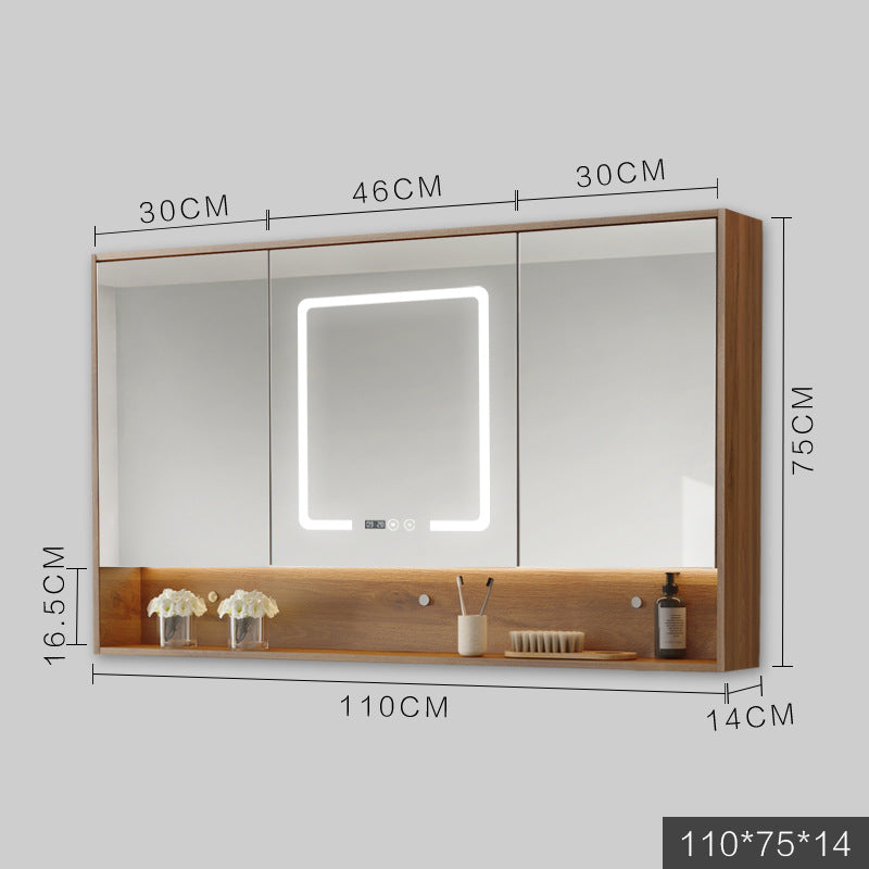 LED Anti-Fog Wall Mirror Cabinet / Grey / 120cm
